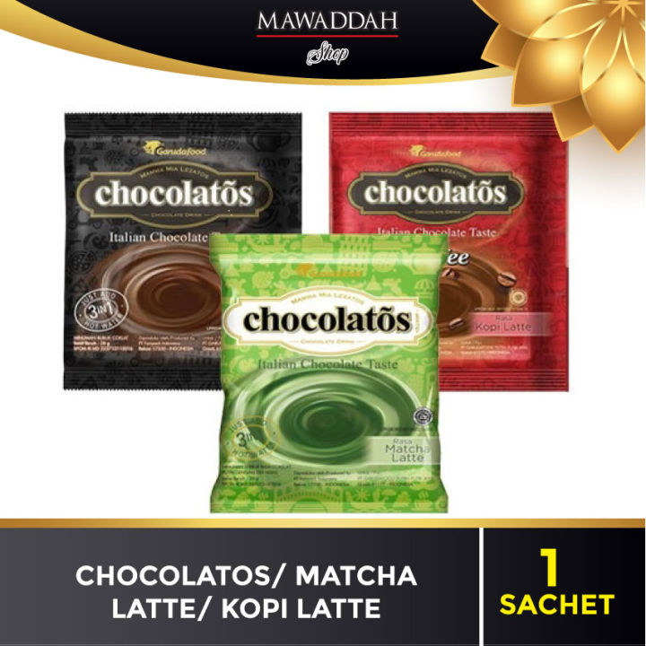 Chocolatos Drink Sachet Chocolate / Matcha Latte/ KKopi Latte Product Indonesia 🇮🇩 Gerry milk coffee Garuda