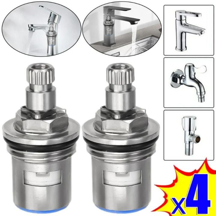 4Pcs Universal Tap Valves Stainless Steel Brass Faucet Cartridges ...