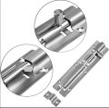 STAINLESS STEEL DOOR LATCH SLIDING LOCK BARREL BOLT LATCH 46(with screws) 4". 