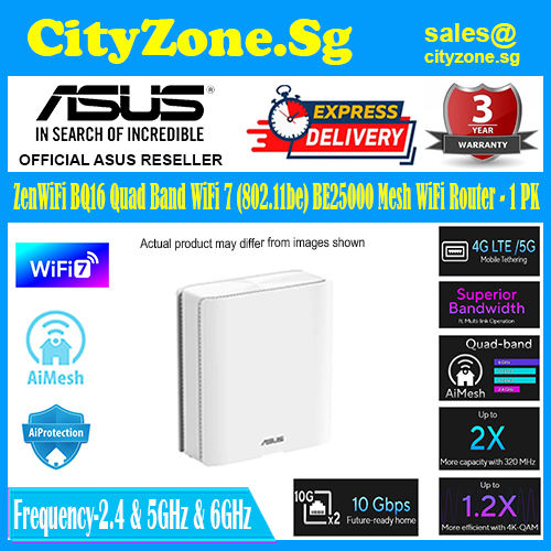 ASUS ZenWiFi BQ16 BQ16 Quad Band WiFi 7 (802.11be) BE25000 Mesh WiFi ...