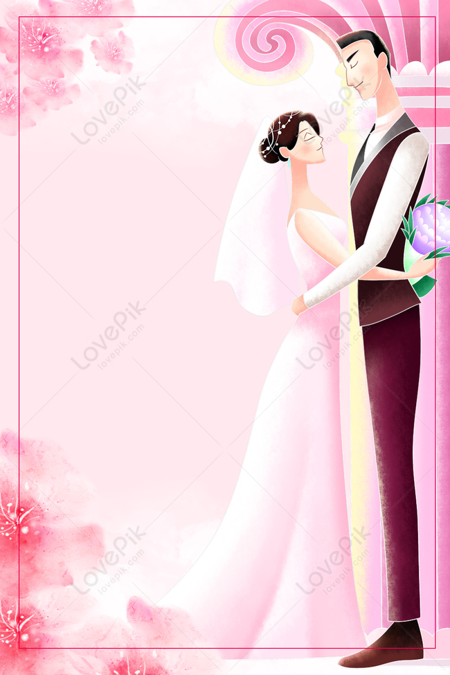 Romantic Pink Wedding Wedding Theme Poster Background Download Free | Poster  Background Image on Lovepik | 605820526