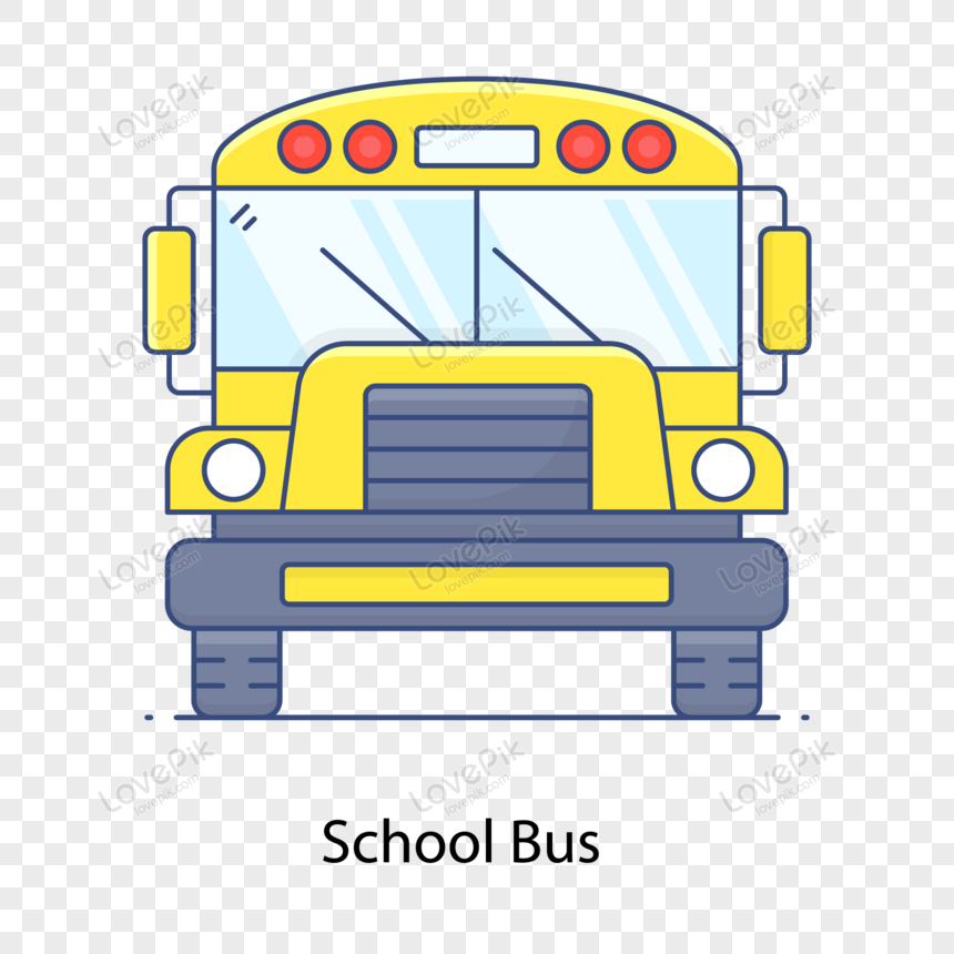 Public Vehicle School Bus Vector In Editable Flat Vector, Icon ...