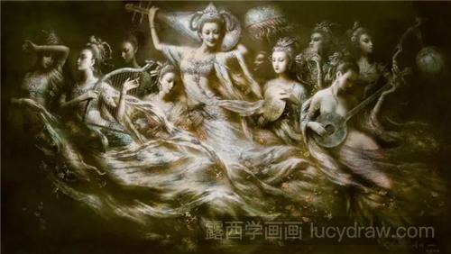 敦煌美女油画欣赏！曾浩的美女油画图集