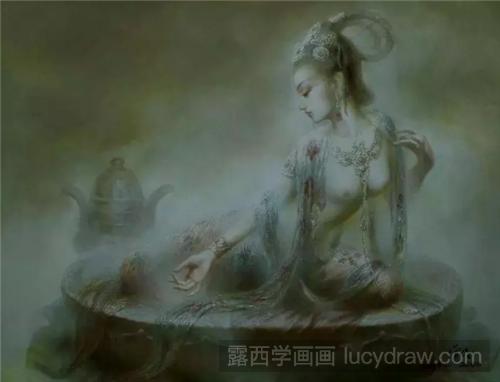 敦煌美女油画欣赏！曾浩的美女油画图集