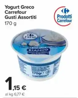 Carrefour Express Yogurt Greco Carrefour Gusti Assortiti offerta