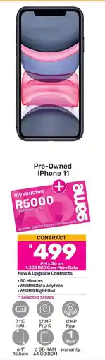 Game Pre-Owned iPhone 11 offer