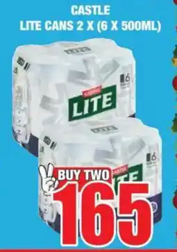 Boxer Liquors Castle lite cans offer