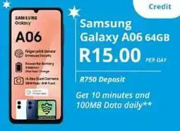 Cellucity Samsung Galaxy A06 64GB offer