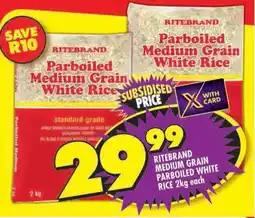 Shoprite Ritebrand medium grain parboiled white rice offer