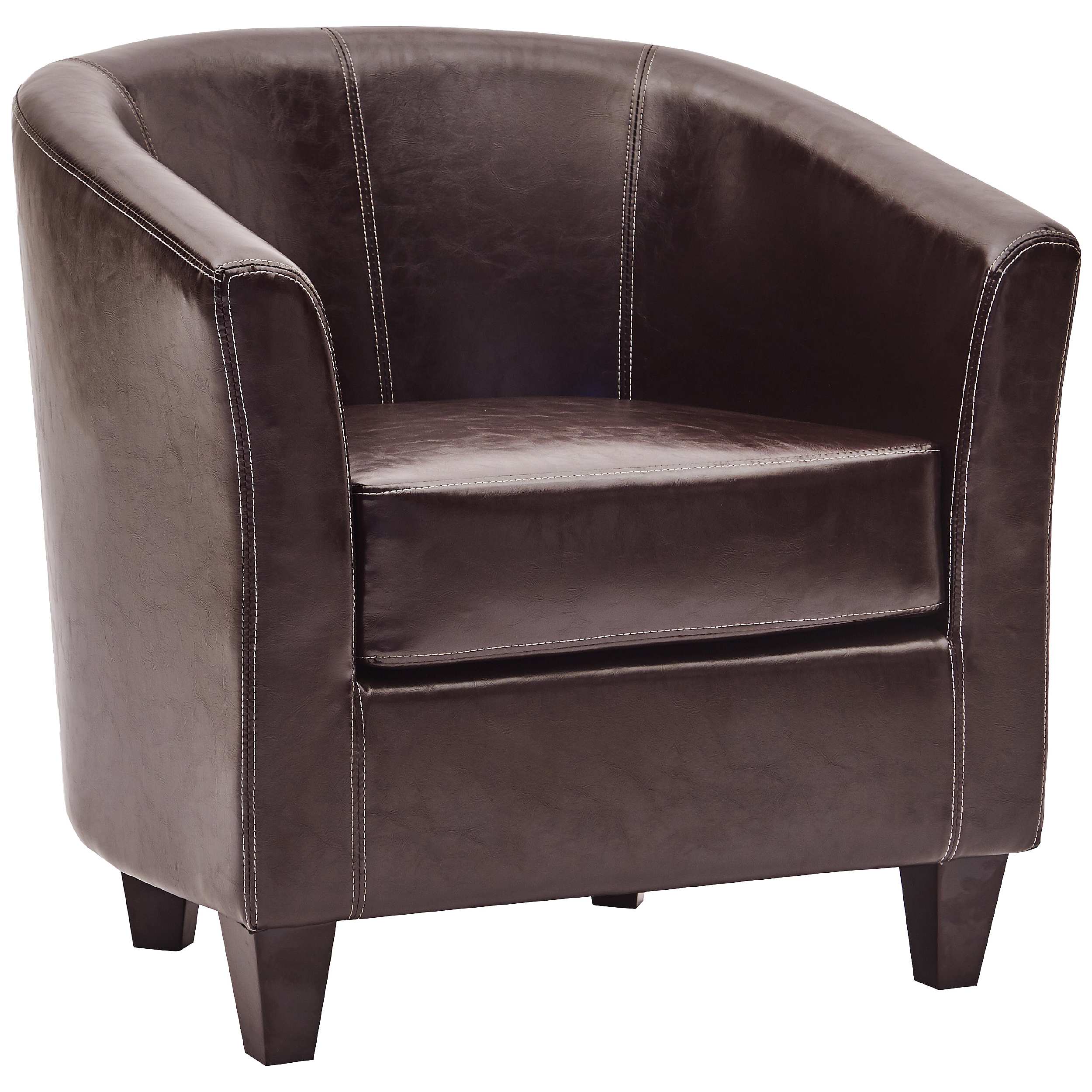 paisley bonded leather tub chair