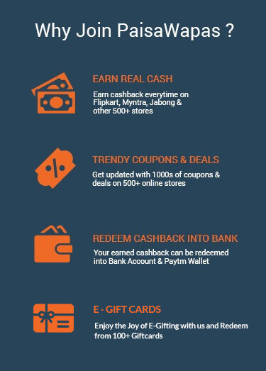 Join PaisaWapas to Earn Extra Cashback