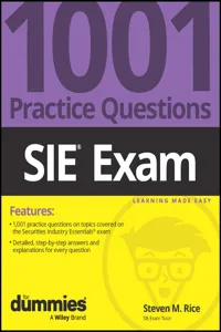 SIE Exam: 1001 Practice Questions For Dummies_cover