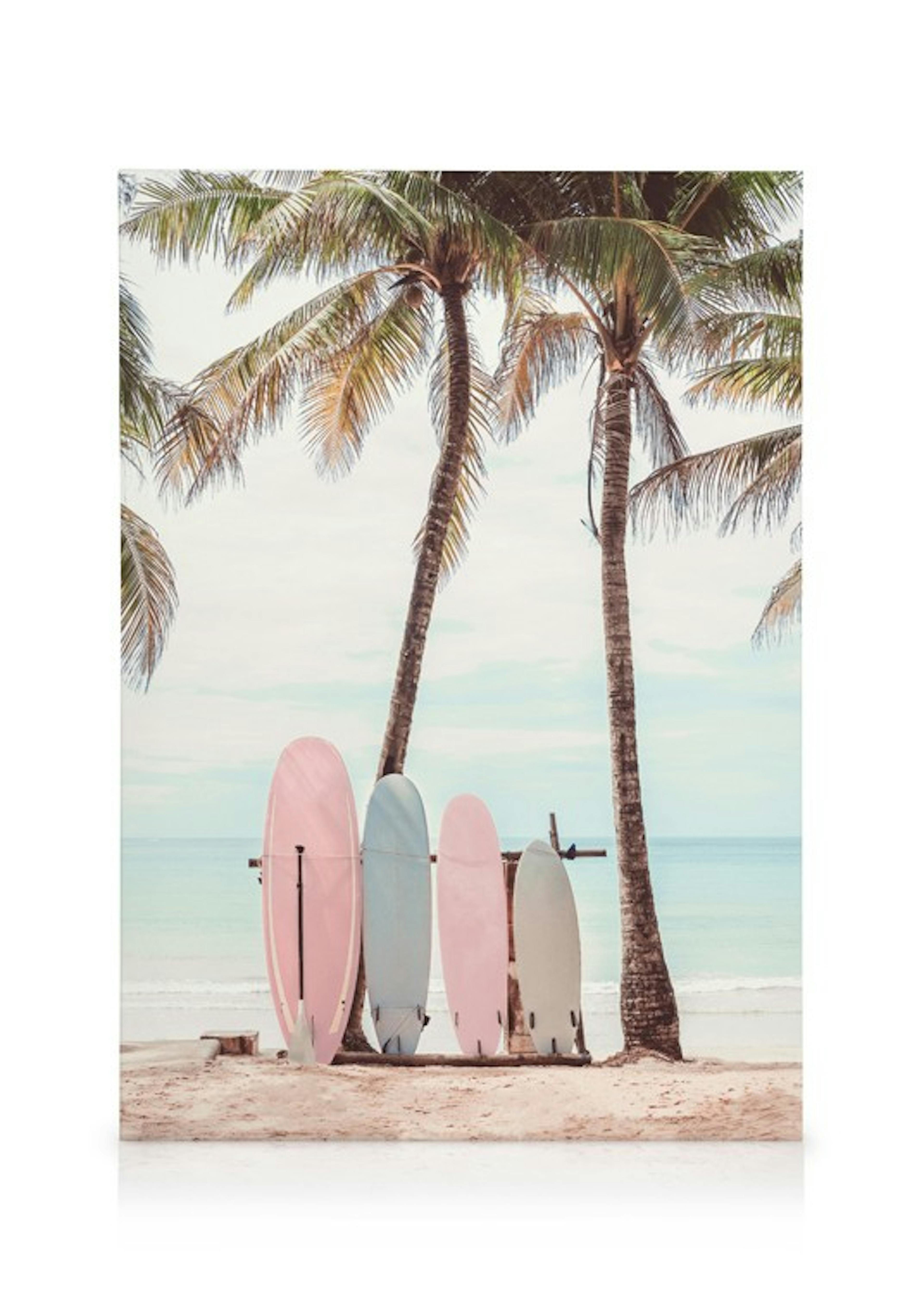 Surfboards on Beach Canvas print 0