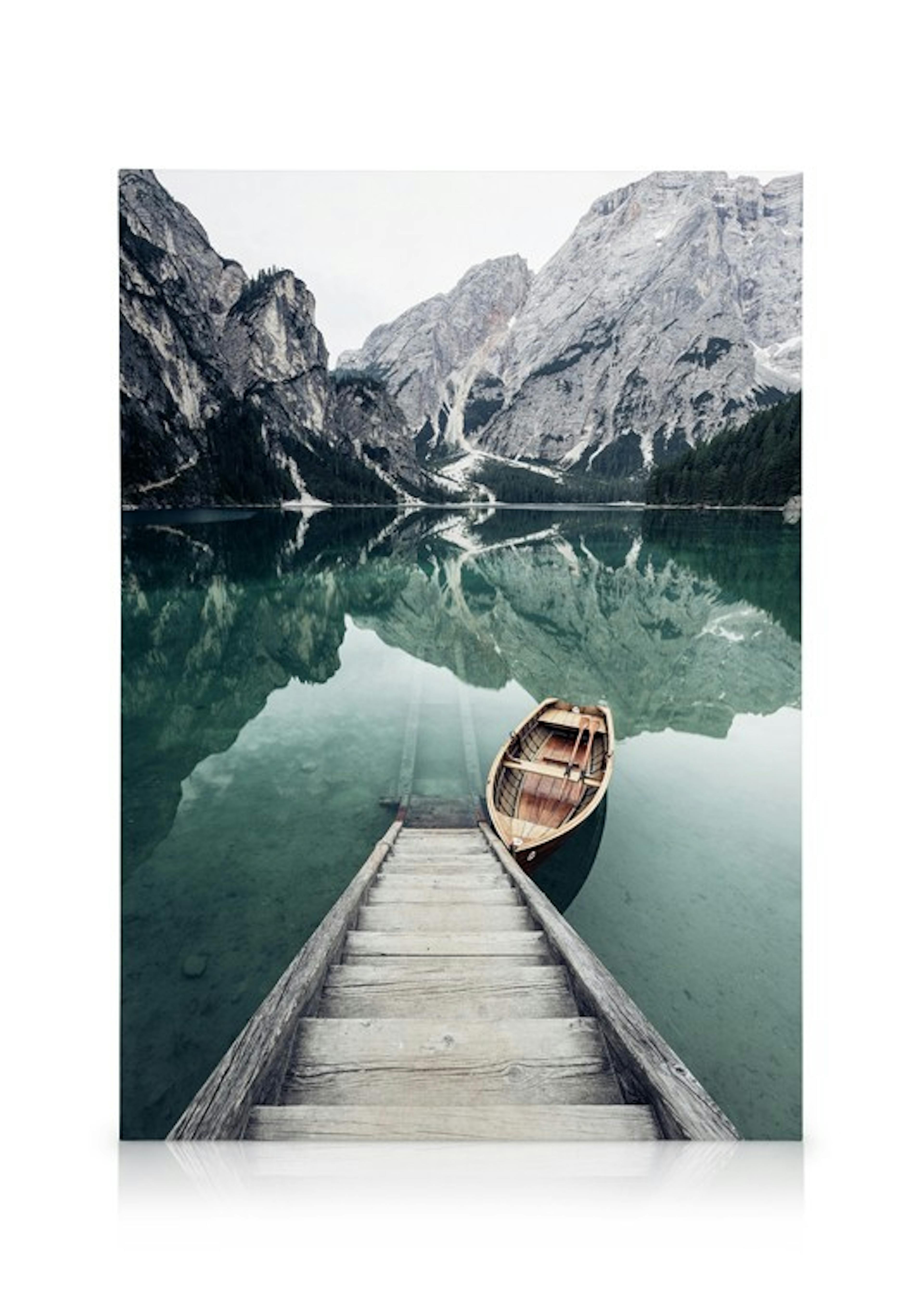 Boat in the lake Canvas print 0