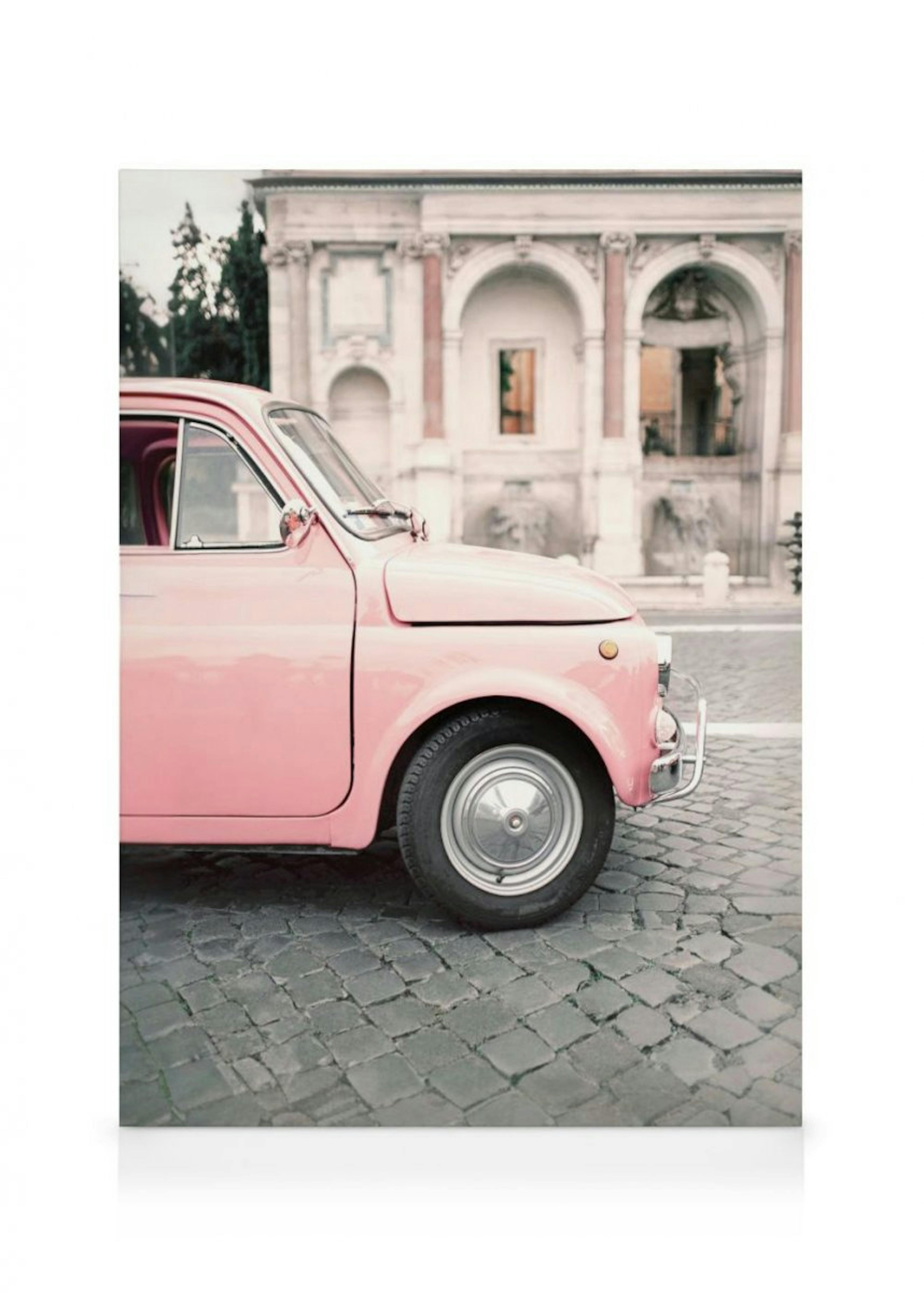 Pink Car Canvas Print 0