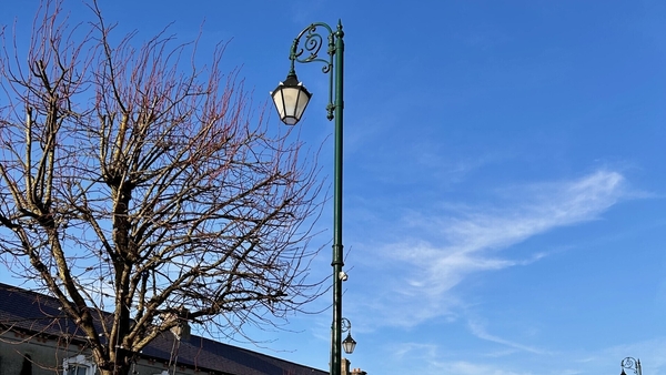 A bare pole in Abbeyleix showcasing the town's no poster policy