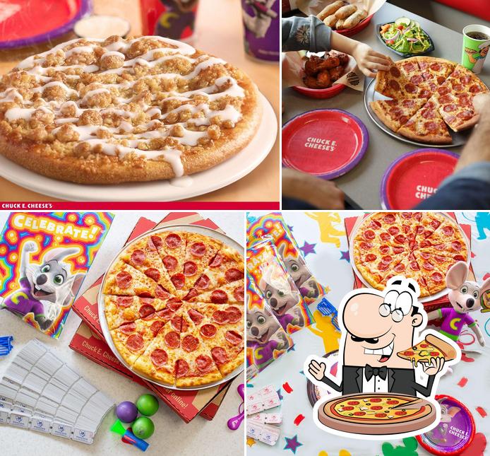 Prueba una pizza en Chuck E. Cheese