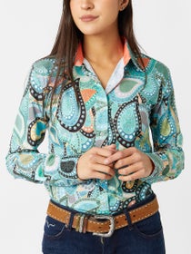 Royal Highness Ladies Button Western Show Shirt-Print