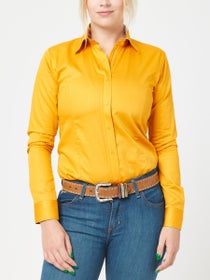 Royal Highness Ladies' Button Shirt w/Zipper Mustard