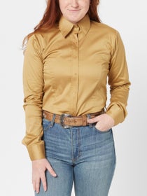 Royal Highness Ladies' Zip & Button Shirt Beige