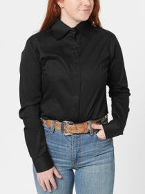 Royal Highness Ladies' Zip & Button Shirt Black