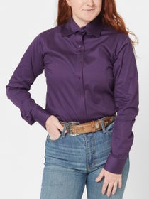 Royal Highness Ladies' Zip & Button Shirt Plum