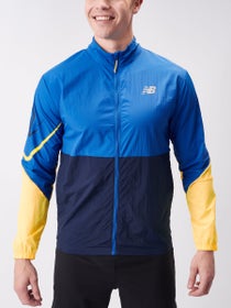 New Balance Men's Printed Impact Run Jacket Cobalt