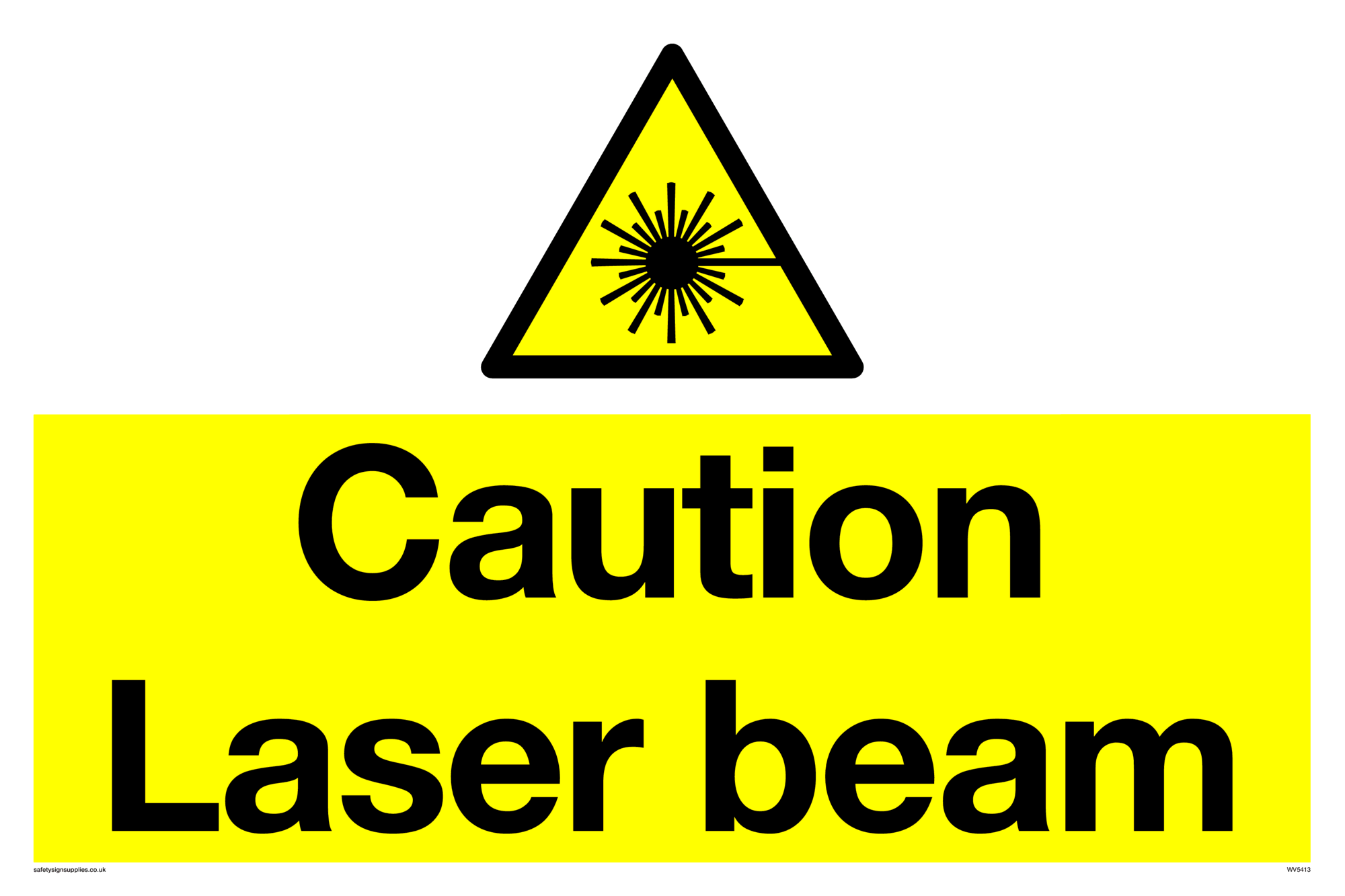 Caution Laser beam from Safety Sign Supplies