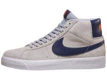 Nike SB Blazer Mid Shoes Wolf Grey/Midnight Navy-Clay