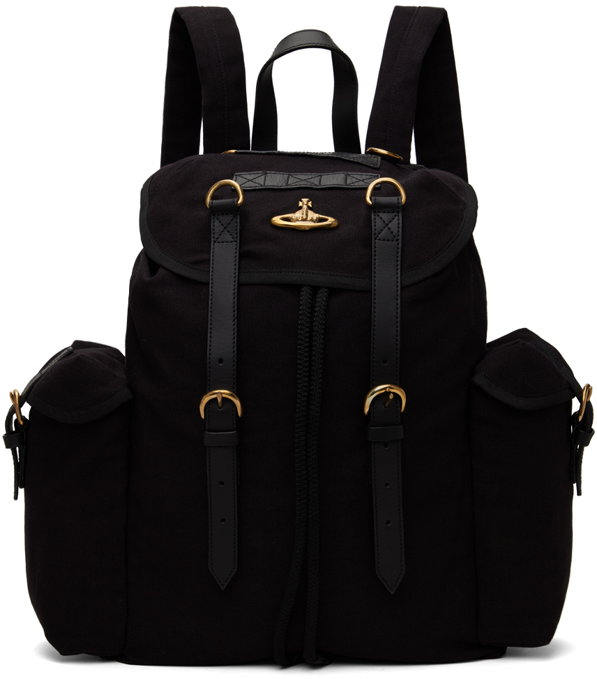 Vivienne Westwood Black Highland Backpack In N401 Black