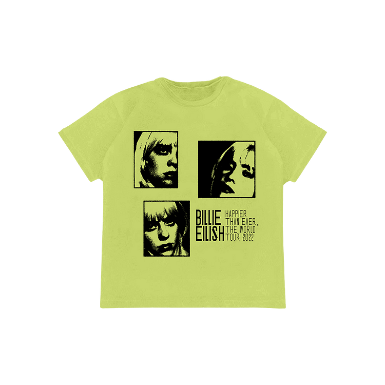 Billie Eilish Montage Lime T-Shirt