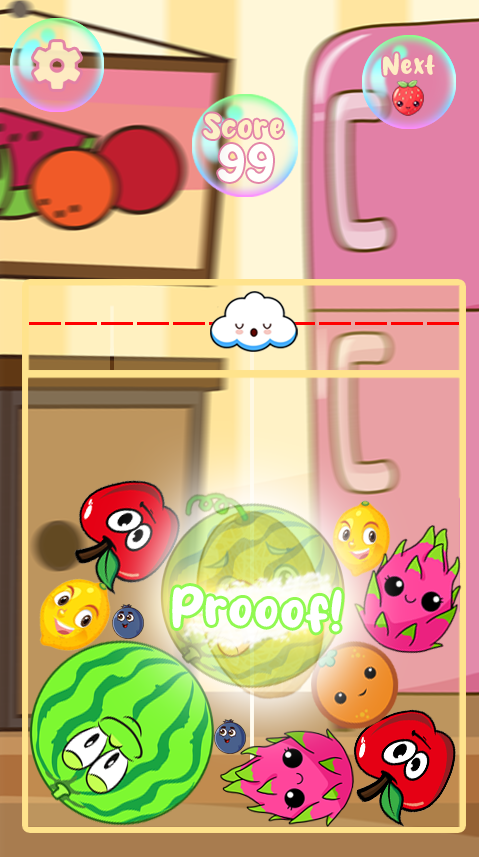 Fruit Merge Watermelon Unblock Game Screenshot