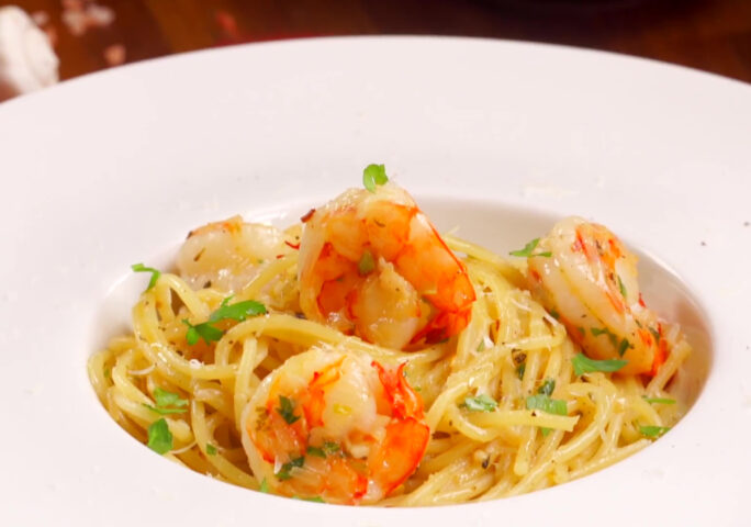 Garlic Shrimp Spaghetti