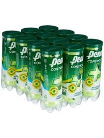 Penn Control Plus Green Dot Tennis Balls 12 Can Case