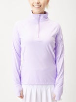 BloqUV Women's Half Zip Top Lavender XL