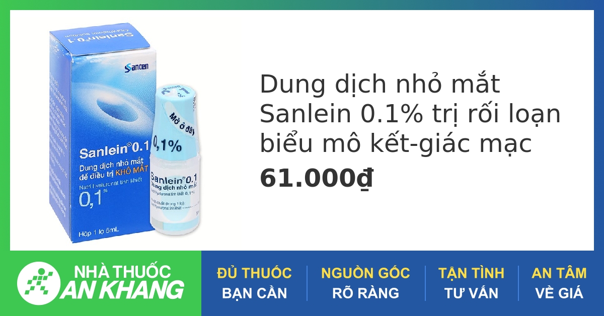 Công dụng của thuốc nhỏ mắt 0.1 và cách sử dụng thuốc nhỏ mắt