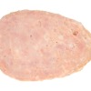 A canned ham on a white background.