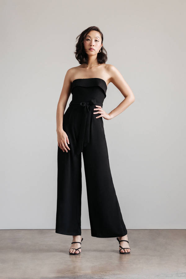 Clarice Strapless Jumpsuit - Black