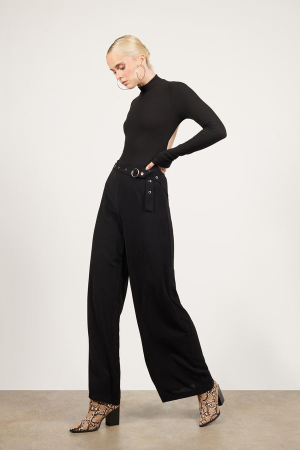 Frankie Wide Leg Pants - Black