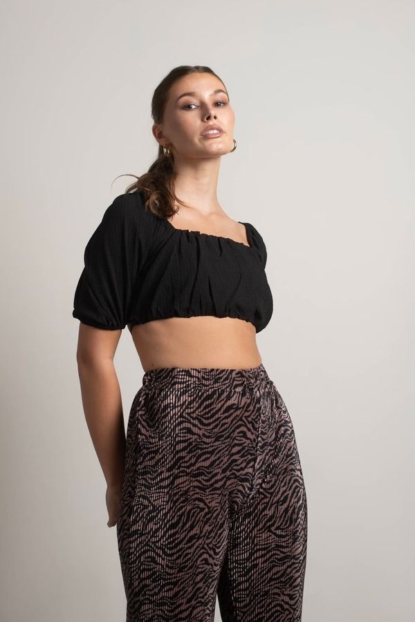 Jacky Crop Top - Black