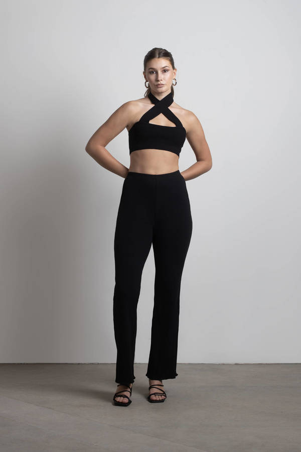 Lucina Flared Pants - Black