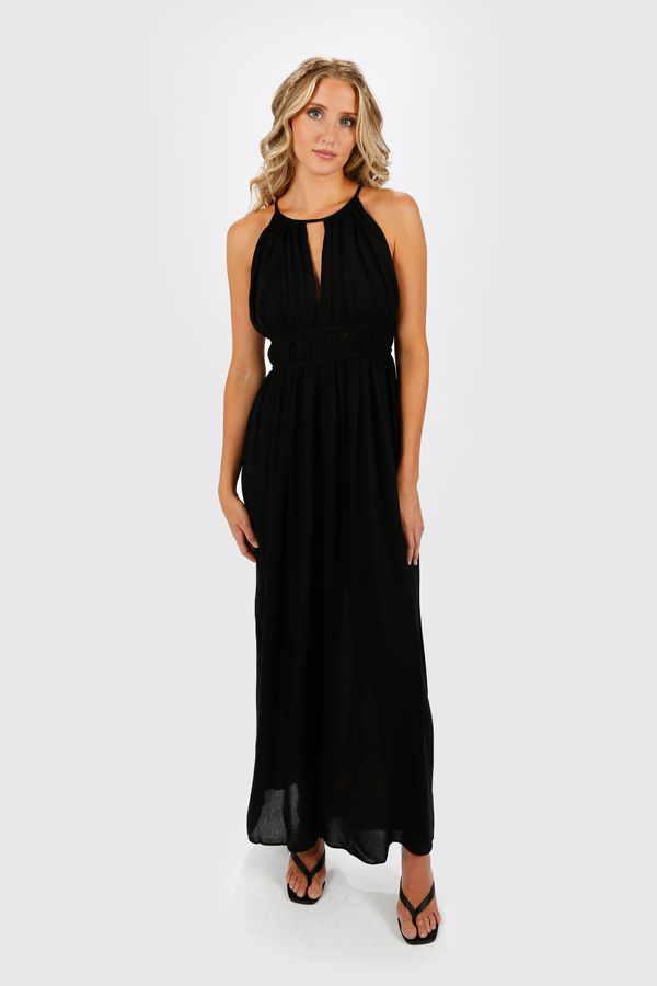 Too Bad Keyhole Jumpsuit - Black