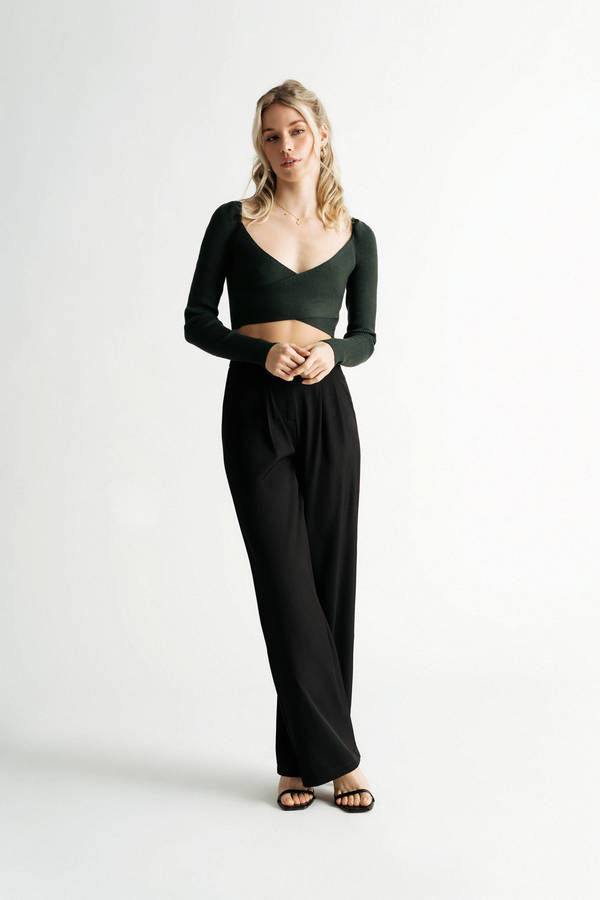 What A Time Wide Leg Pants - Black