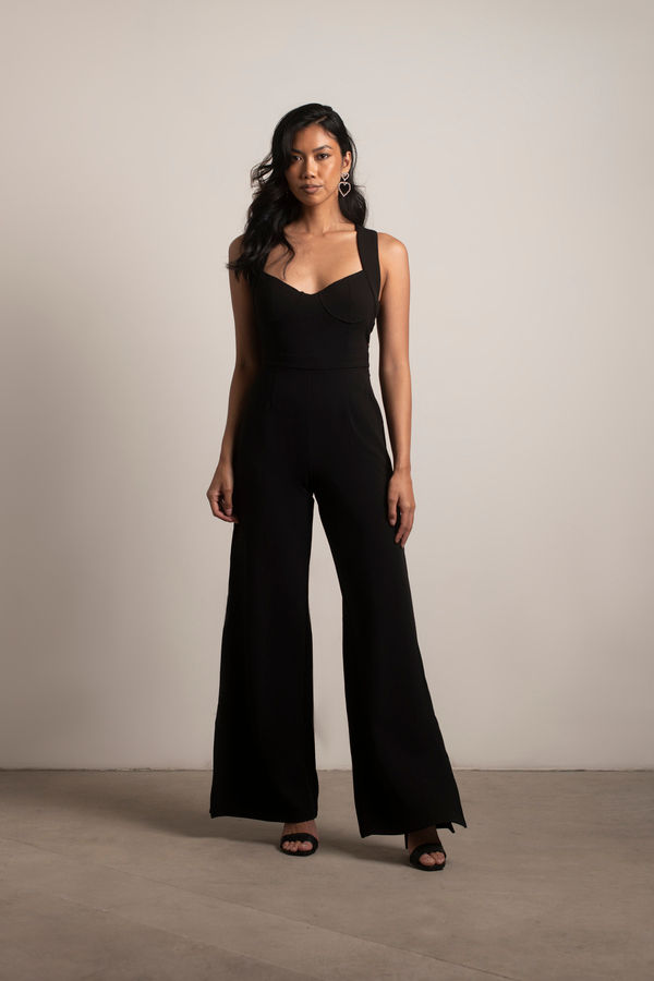 Yessenia Cross Back Jumpsuit - Black