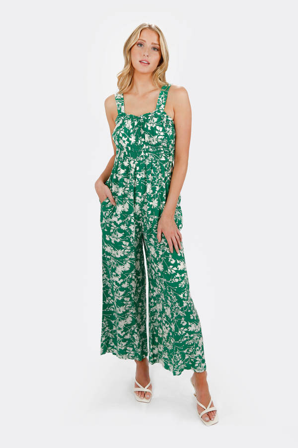 Zaya Floral Jumpsuit - Green