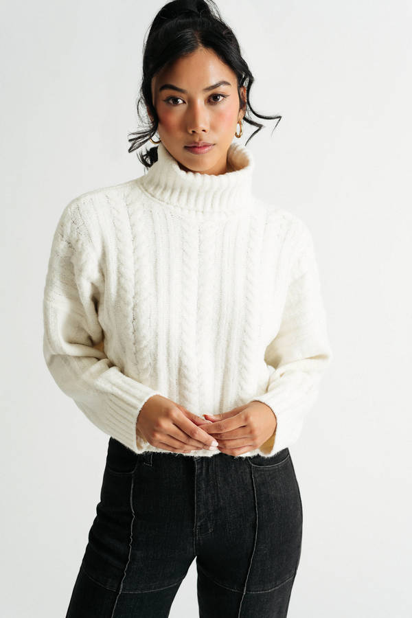 Autumn Skies Turtleneck Sweater - Ivory