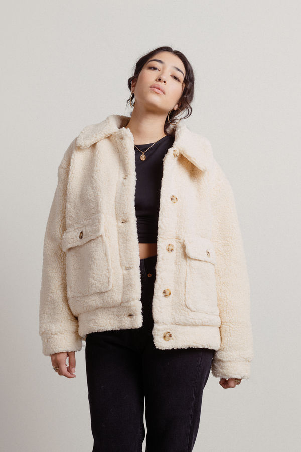 Rowan Sherpa Jacket - Ivory