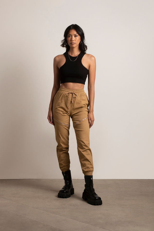 Concert Ready Jogger Pants - Khaki