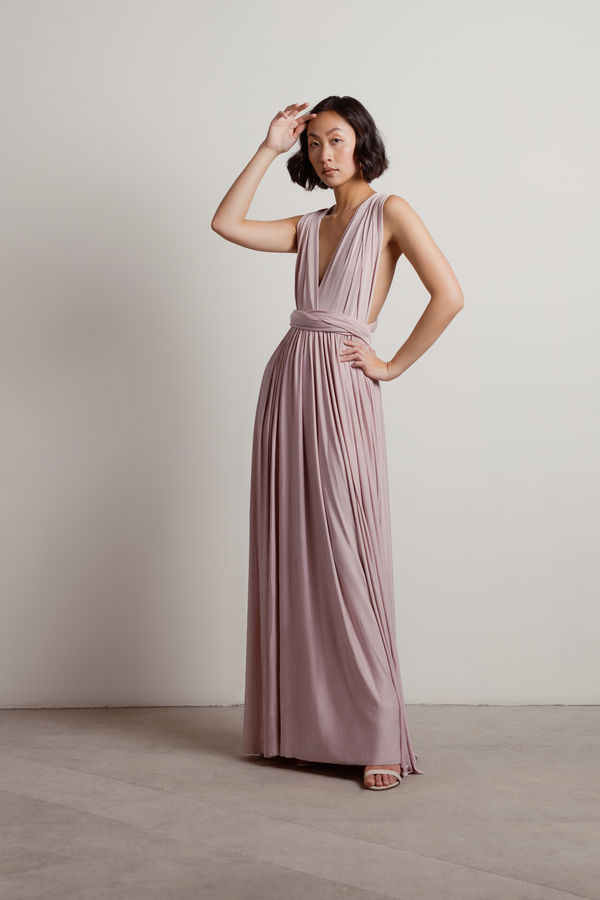 Make Magic Twist Tie Multiway Maxi Dress - Mauve