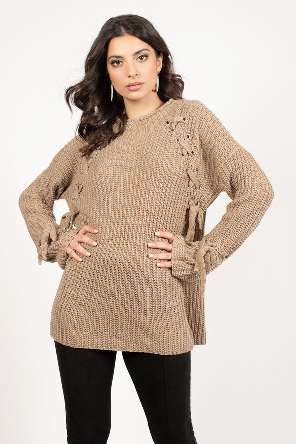 Knit Fit Loose Knit Sweater - Mocha